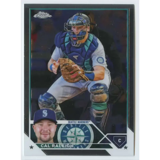 2023 Topps Chrome #141 Cal Raleigh NM-MT Seattle Mariners Baseball Card - Baseball Card Single