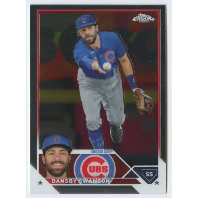 2023 Topps Chrome #144 Dansby Swanson NM-MT Chicago Cubs Baseball Card - Baseball Card Single