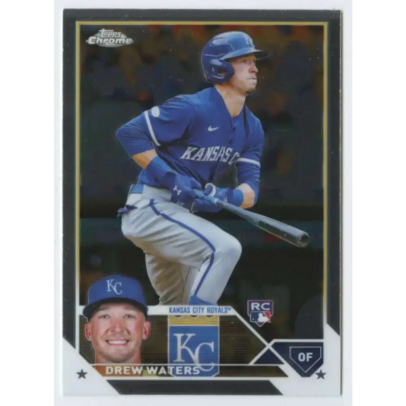 2023 Topps Chrome #147 Drew Waters NM-MT RC Rookie Kansas City Royals Baseball Card - Baseball Card Single