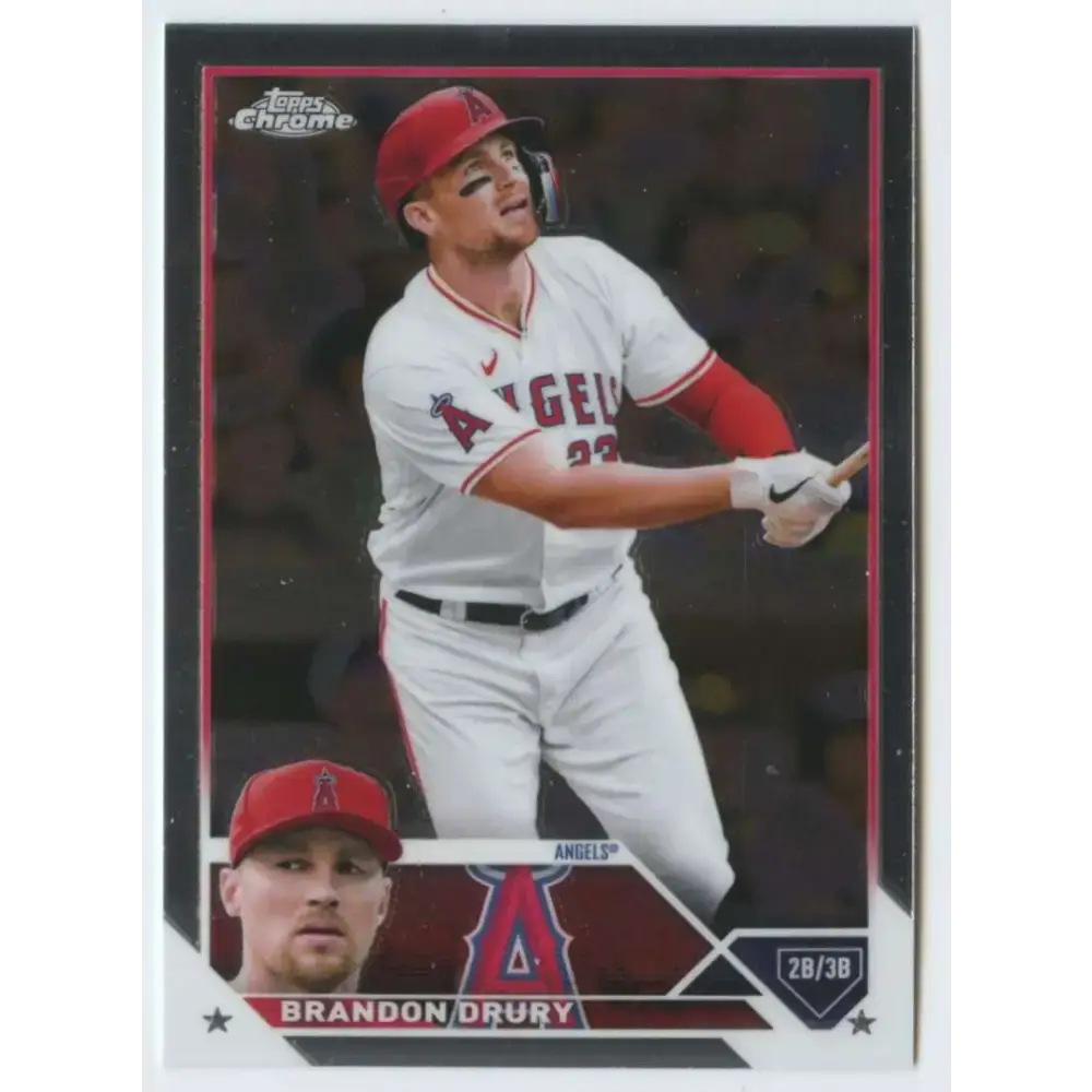 2023 Topps Chrome #152 Brandon Drury NM-MT Los Angeles Angels Baseball Card - Baseball Card Single