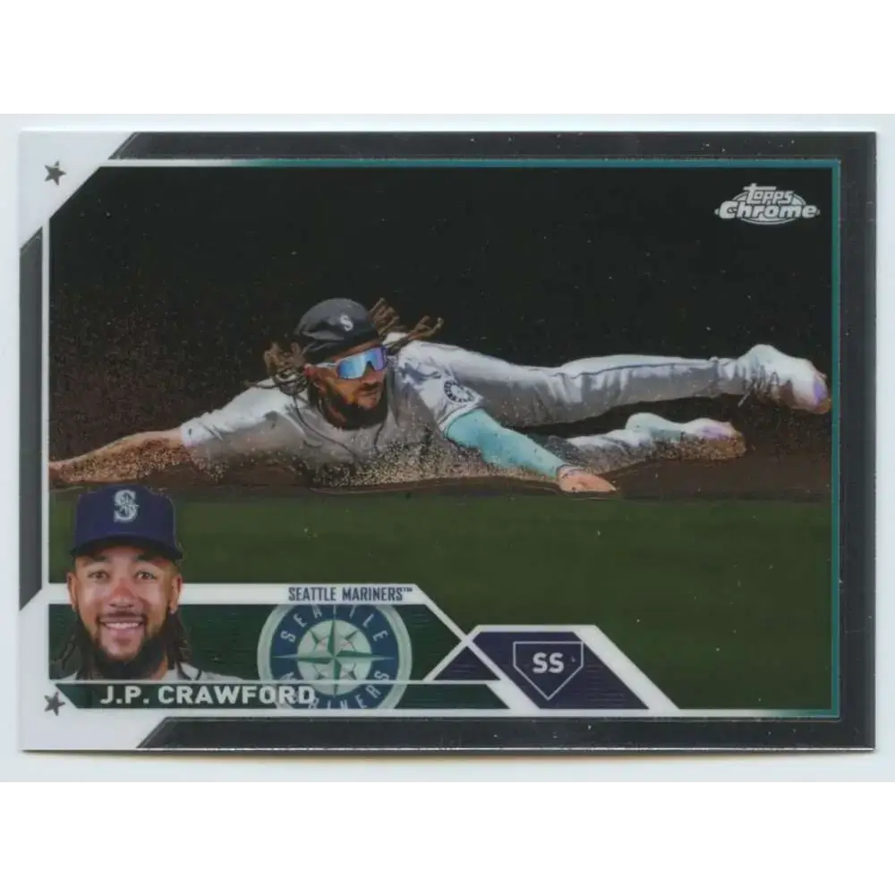 2023 Topps Chrome #156 J.P. Crawford NM-MT Seattle Mariners Baseball Card - Baseball Card Single