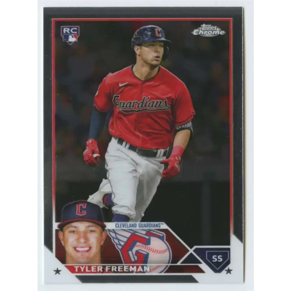 2023 Topps Chrome #16 Tyler Freeman NM-MT RC Rookie Cleveland Guardians Baseball Card - Baseball Card Single