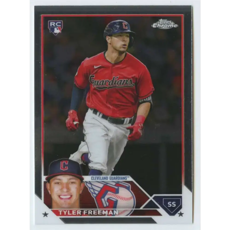 2023 Topps Chrome #16 Tyler Freeman NM-MT RC Rookie Cleveland Guardians Baseball Card - Baseball Card Single