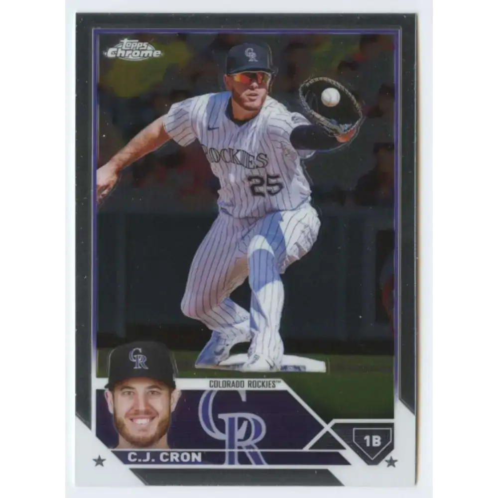 2023 Topps Chrome #160 C.J. Cron NM-MT Colorado Rockies Baseball Card - Baseball Card Single