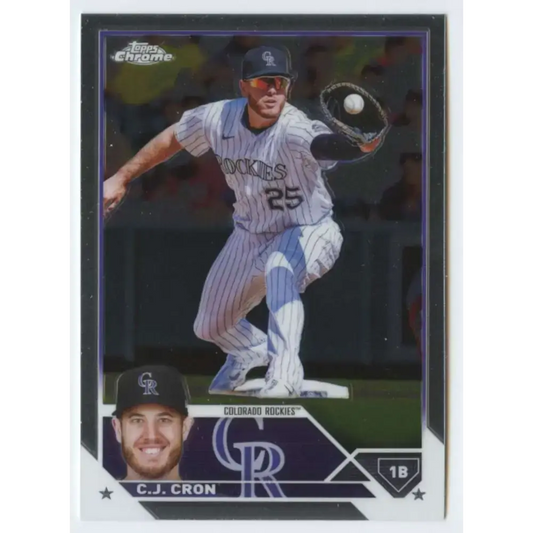 2023 Topps Chrome #160 C.J. Cron NM-MT Colorado Rockies Baseball Card - Baseball Card Single