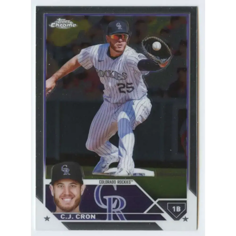 2023 Topps Chrome #160 C.J. Cron NM-MT Colorado Rockies Baseball Card - Baseball Card Single