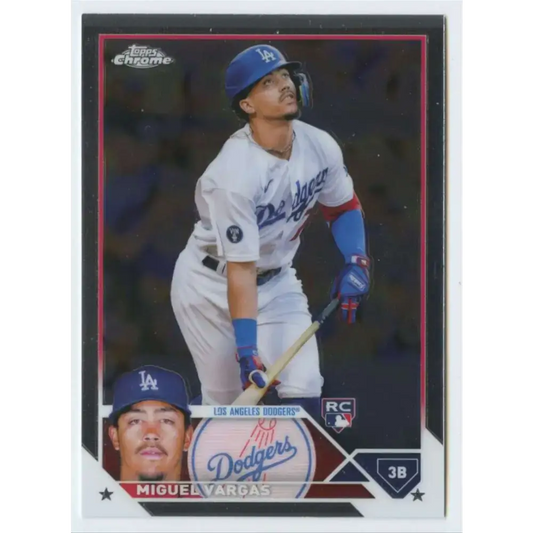 2023 Topps Chrome #161 Miguel Vargas NM-MT RC Rookie Los Angeles Dodgers Baseball Card - Baseball Card Single