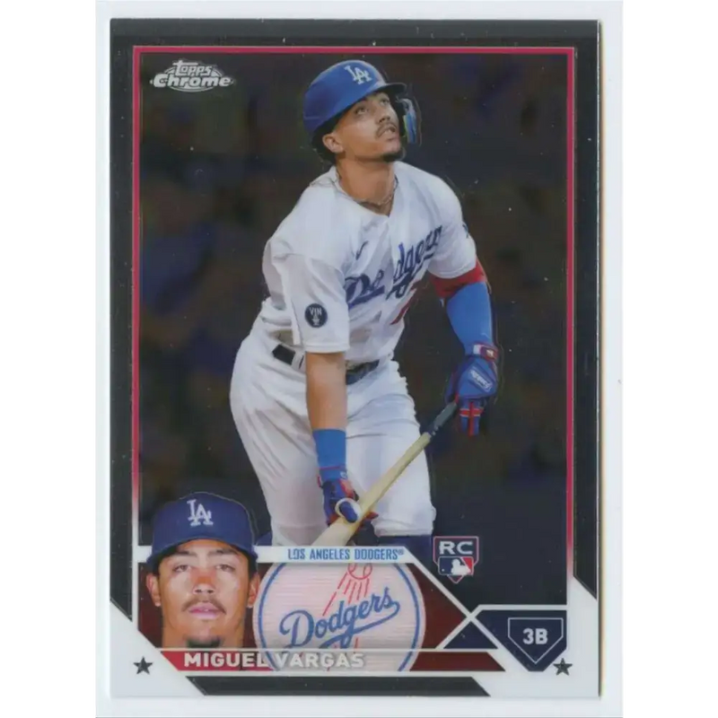 2023 Topps Chrome #161 Miguel Vargas NM-MT RC Rookie Los Angeles Dodgers Baseball Card - Baseball Card Single