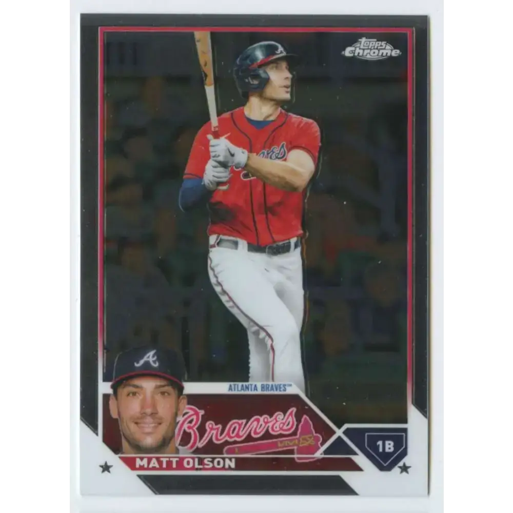 2023 Topps Chrome #163 Matt Olson NM-MT Atlanta Braves Baseball Card - Baseball Card Single