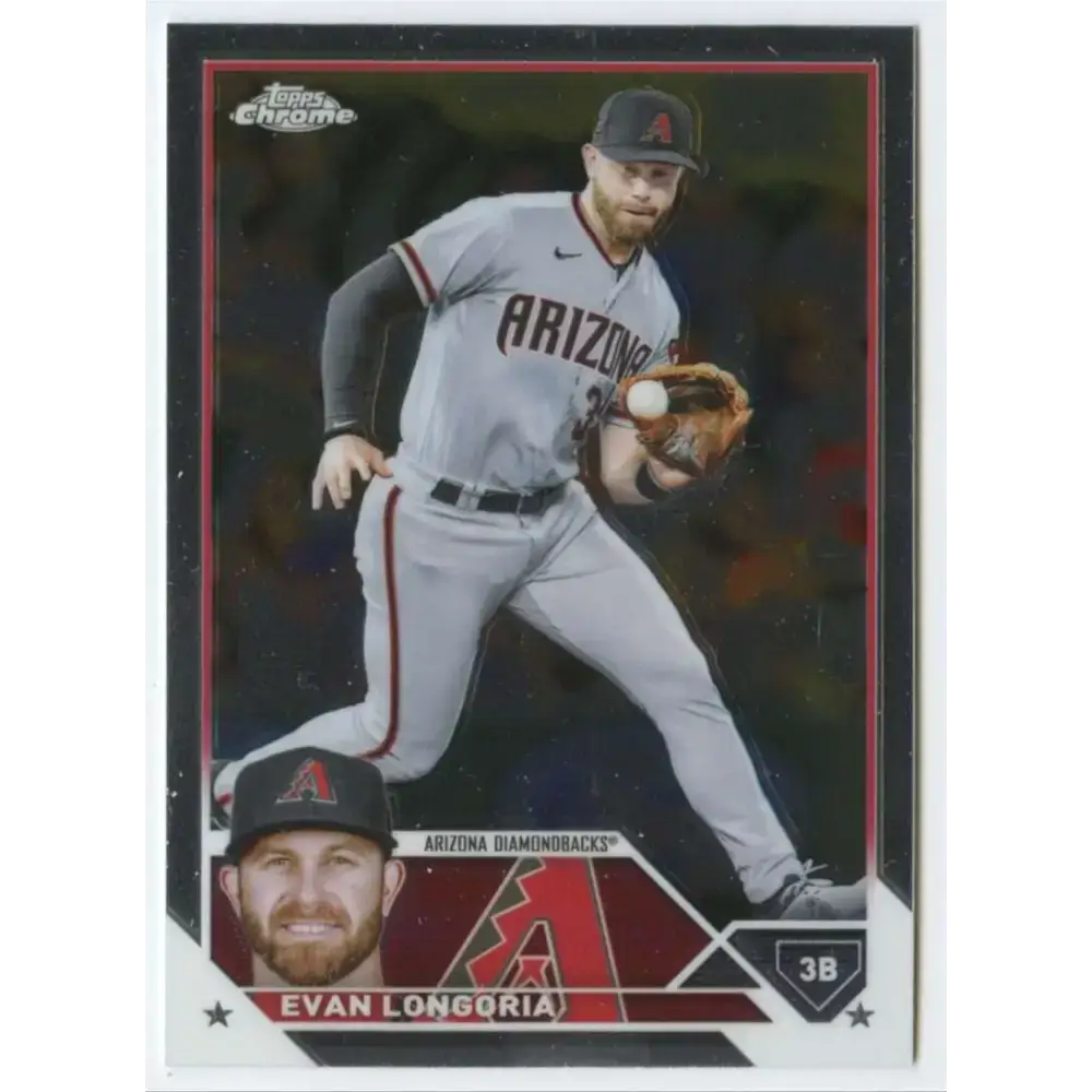 2023 Topps Chrome #166 Evan Longoria NM-MT Arizona Diamondbacks Baseball Card - Baseball Card Single