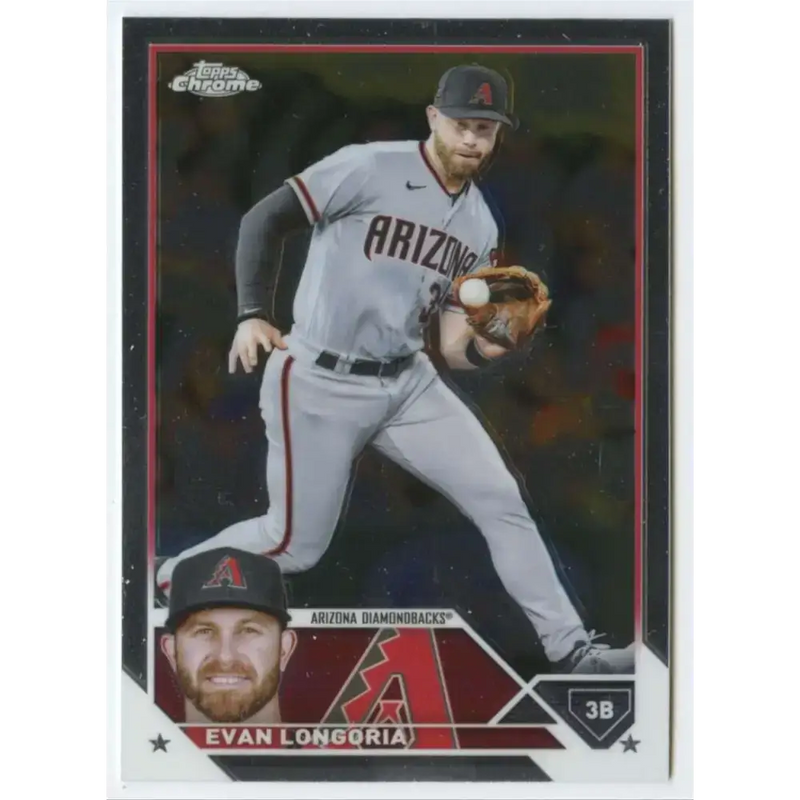 2023 Topps Chrome #166 Evan Longoria NM-MT Arizona Diamondbacks Baseball Card - Baseball Card Single