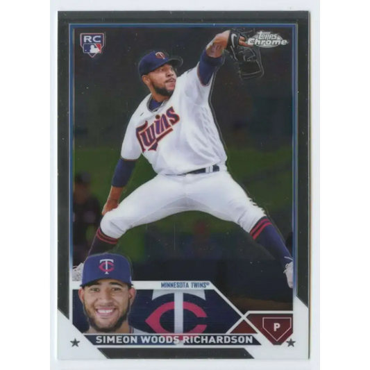 2023 Topps Chrome #173 Simeon Woods Richardson NM-MT RC Rookie Minnesota Twins Baseball Card - Baseball Card Single