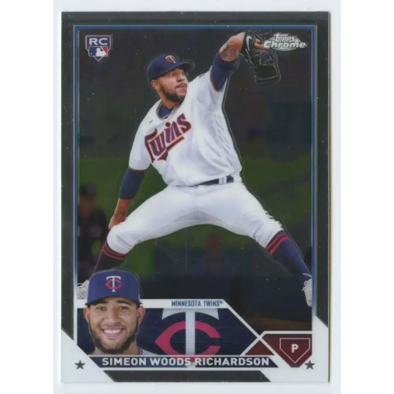 2023 Topps Chrome #173 Simeon Woods Richardson NM-MT RC Rookie Minnesota Twins Baseball Card - Baseball Card Single