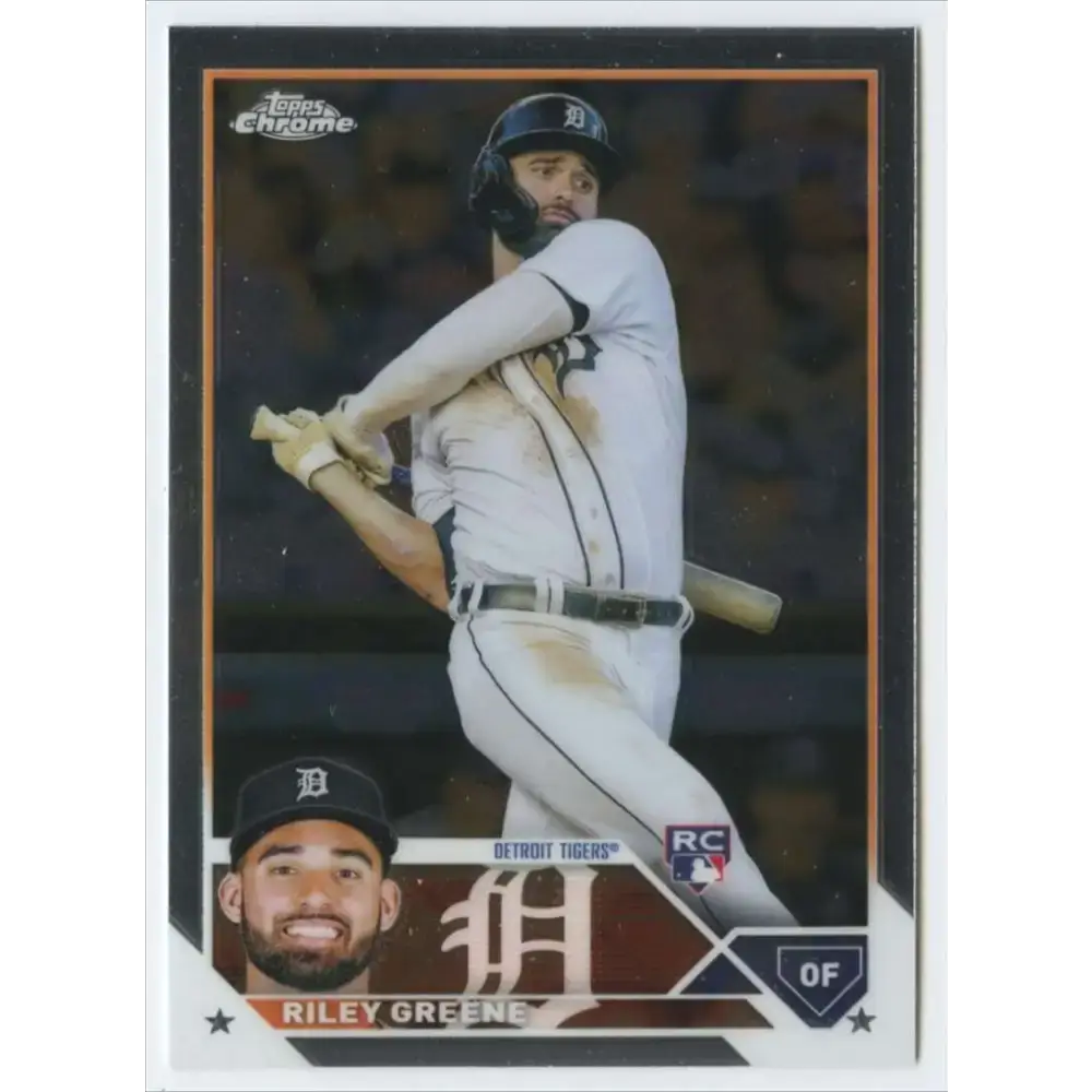 2023 Topps Chrome #182 Riley Greene NM-MT RC Rookie Detroit Tigers Baseball Card - Baseball Card Single