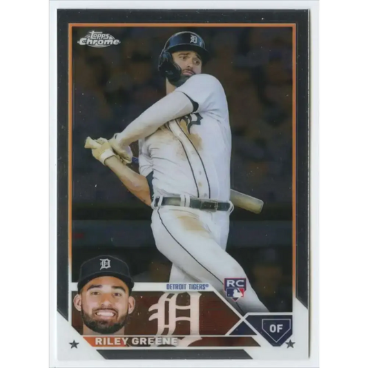 2023 Topps Chrome #182 Riley Greene NM-MT RC Rookie Detroit Tigers Baseball Card - Baseball Card Single