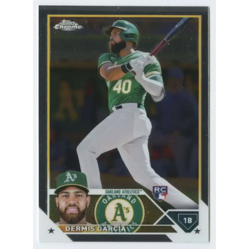 2023 Topps Chrome #183 Dermis Garcia NM-MT RC Rookie Oakland Athletics Baseball Card - Baseball Card Single
