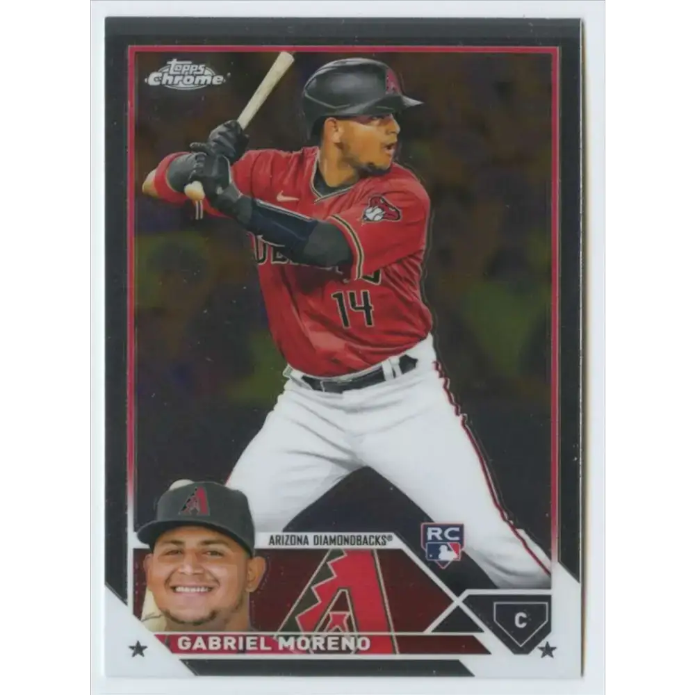 2023 Topps Chrome #189 Gabriel Moreno NM-MT RC Rookie Arizona Diamondbacks Baseball Card - Baseball Card Single