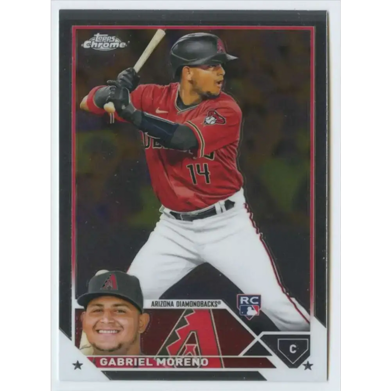 2023 Topps Chrome #189 Gabriel Moreno NM-MT RC Rookie Arizona Diamondbacks Baseball Card - Baseball Card Single