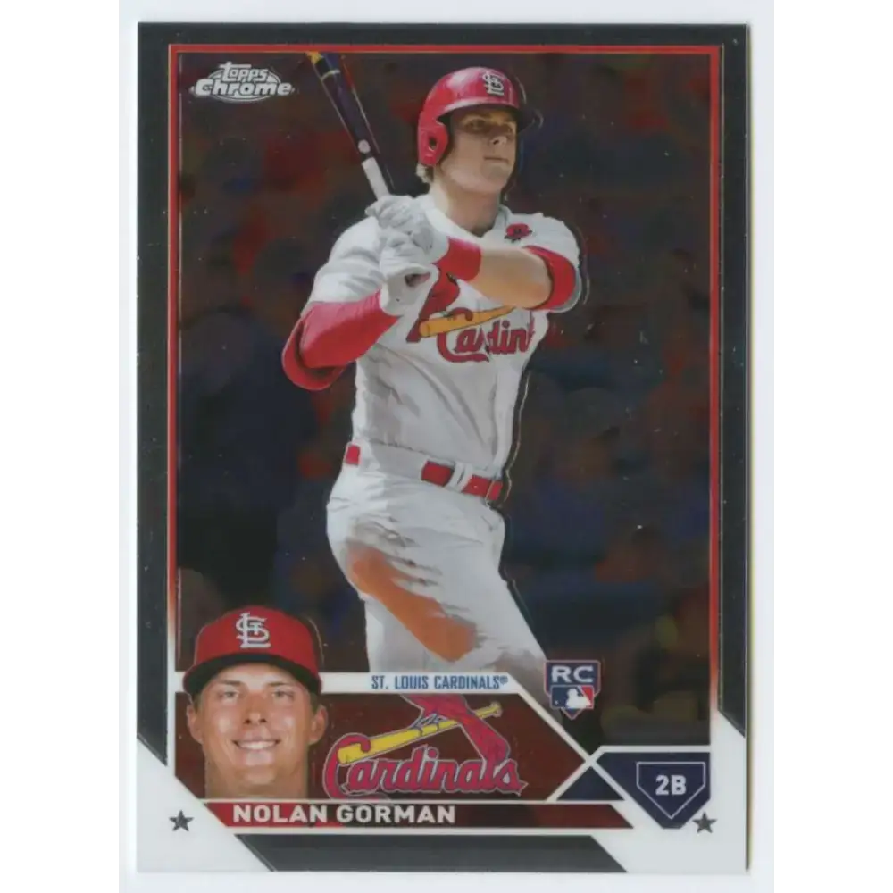 2023 Topps Chrome #192 Nolan Gorman NM-MT RC Rookie St. Louis Cardinals Baseball Card - Baseball Card Single