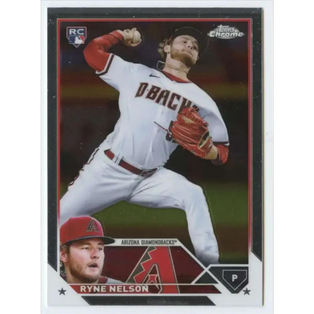 2023 Topps Chrome #193 Ryne Nelson NM-MT RC Rookie Arizona Diamondbacks Baseball Card - Baseball Card Single