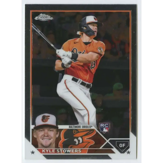 2023 Topps Chrome #194 Kyle Stowers NM-MT RC Rookie Baltimore Orioles Baseball Card - Baseball Card Single