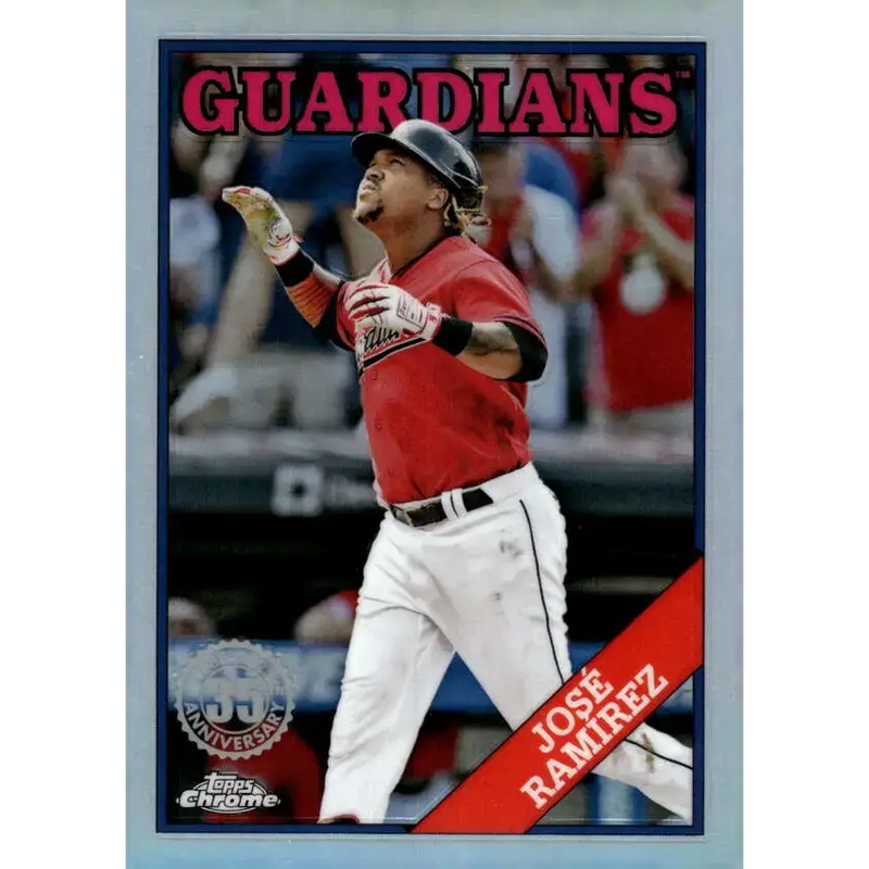 2023 Topps Chrome 1988 Baseball Refractor #88BC-17 Jose Ramirez NM-MT Cleveland Guardians Baseball Card - Baseball Card