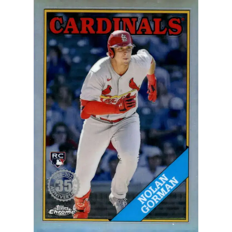 2023 Topps Chrome 1988 Baseball Refractor #88BC-18 Nolan Gorman NM-MT St. Louis Cardinals Baseball Card - Baseball Card