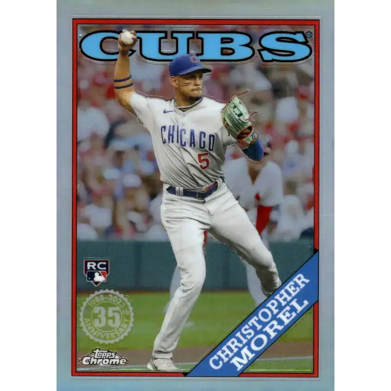 2023 Topps Chrome 1988 Baseball Refractor #88BC-20 Christopher Morel NM-MT Chicago Cubs Baseball Card - Baseball Card