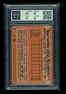 2023 Topps Chrome 1988 Topps Simeon Woods Richardson #2T88C-40 Mojo RC AC 10
