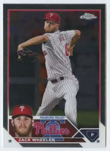 2023 Topps Chrome #20 Zack Wheeler NM-MT Phillies ID:59319 - Baseball Card Single