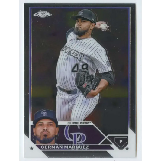 2023 Topps Chrome #202 German Marquez NM-MT Colorado Rockies Baseball Card - Baseball Card Single