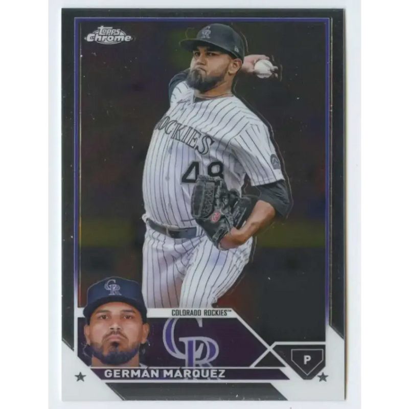 2023 Topps Chrome #202 German Marquez NM-MT Colorado Rockies Baseball Card - Baseball Card Single