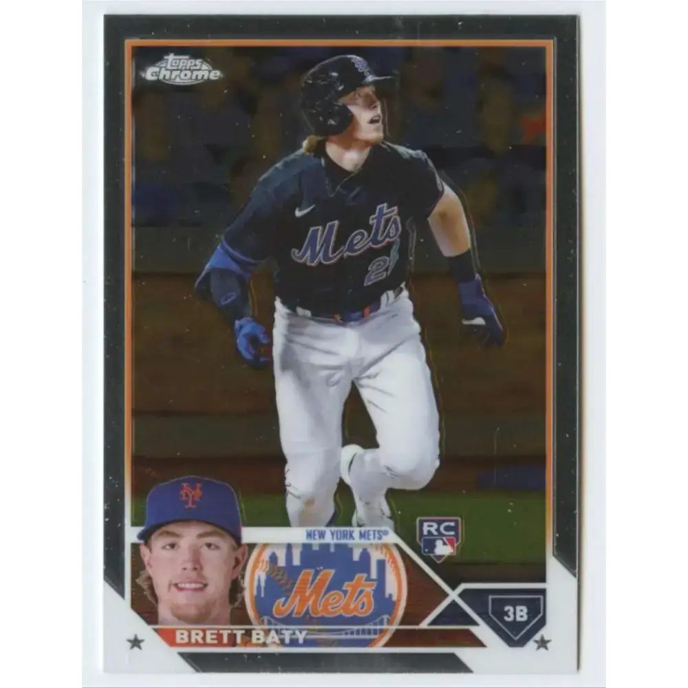 2023 Topps Chrome #204 Brett Baty NM-MT RC Rookie New York Mets Baseball Card - Baseball Card Single