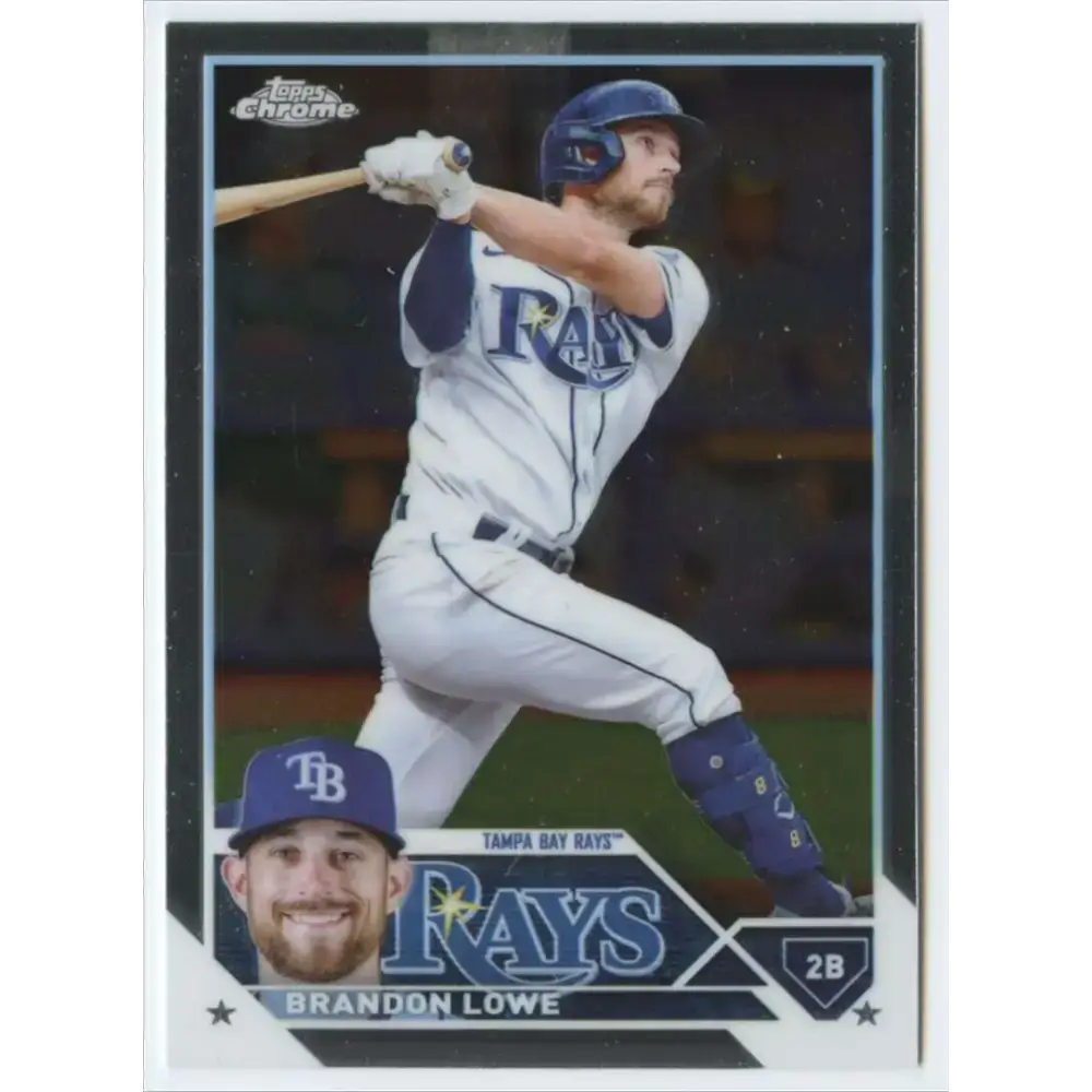 2023 Topps Chrome #208 Brandon Lowe NM-MT Tampa Bay Rays Baseball Card - Baseball Card Single
