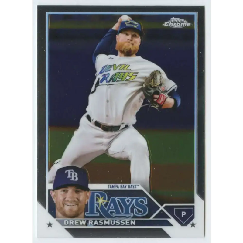 2023 Topps Chrome #210 Drew Rasmussen NM-MT Tampa Bay Rays Baseball Card - Baseball Card Single