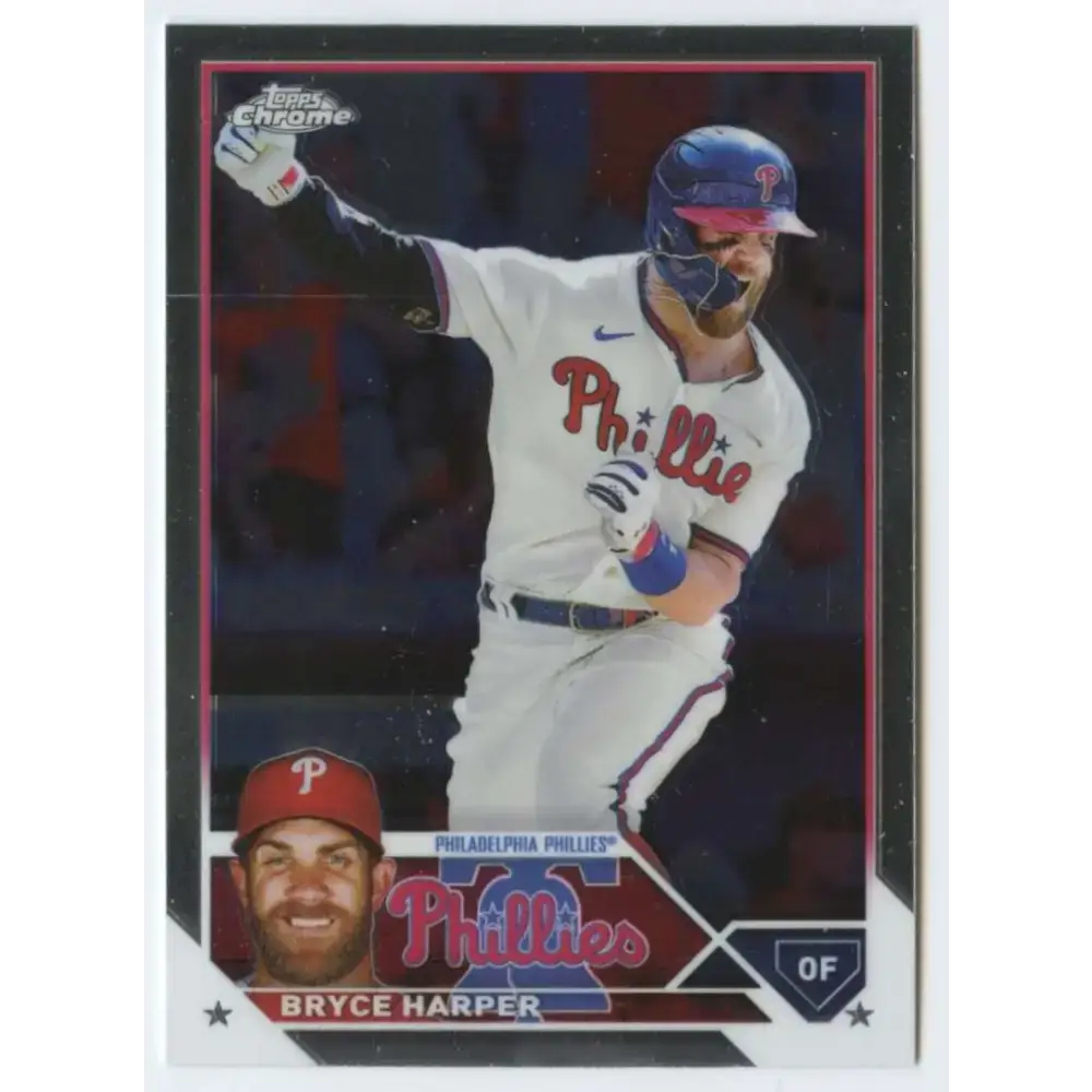 2023 Topps Chrome #3 Bryce Harper NM-MT Philadelphia Phillies Baseball Card - Baseball Card Single