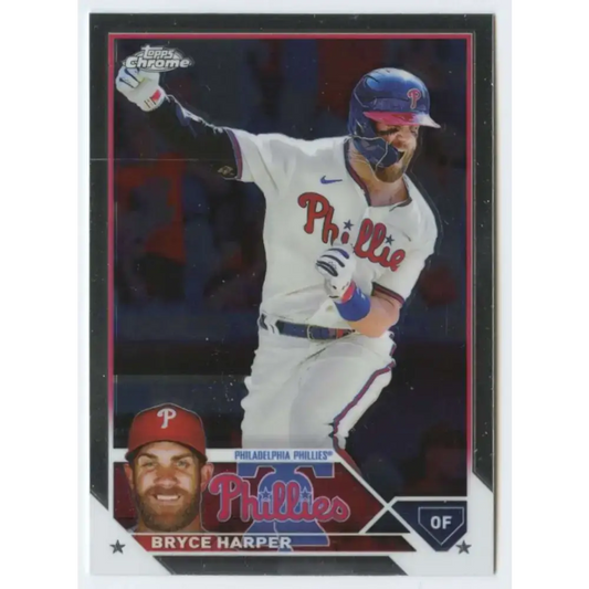 2023 Topps Chrome #3 Bryce Harper NM-MT Philadelphia Phillies Baseball Card - Baseball Card Single