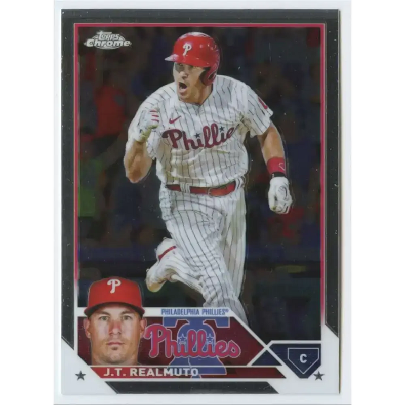 2023 Topps Chrome #30 J.T. Realmuto NM-MT Philadelphia Phillies Baseball Card - Baseball Card Single