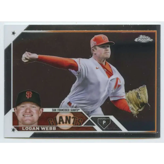 2023 Topps Chrome #32 Logan Webb NM-MT San Francisco Giants Baseball Card - Baseball Card Single