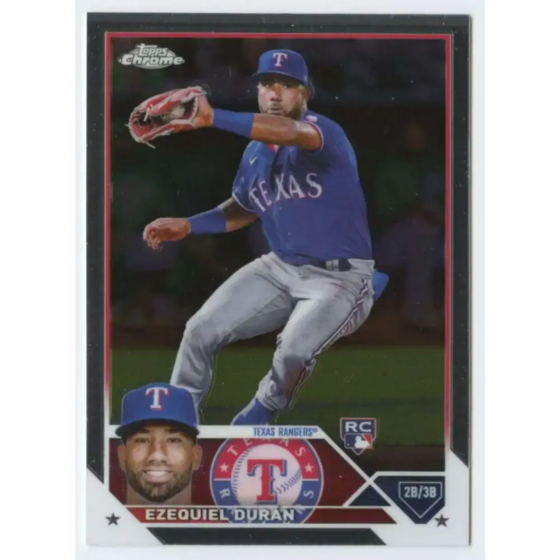2023 Topps Chrome #36 Ezequiel Duran NM-MT RC Rookie Texas Rangers Baseball Card - Baseball Card Single