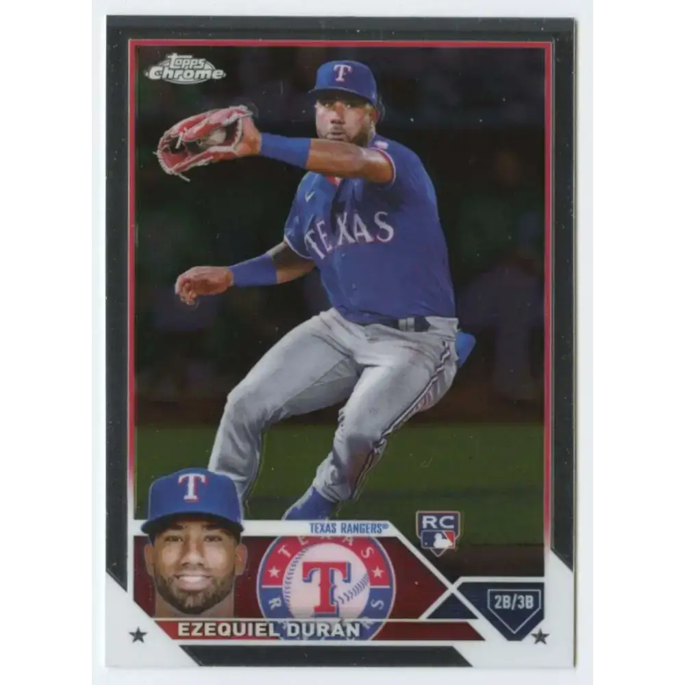 2023 Topps Chrome #36 Ezequiel Duran NM-MT RC Rookie Texas Rangers Baseball Card - Baseball Card Single