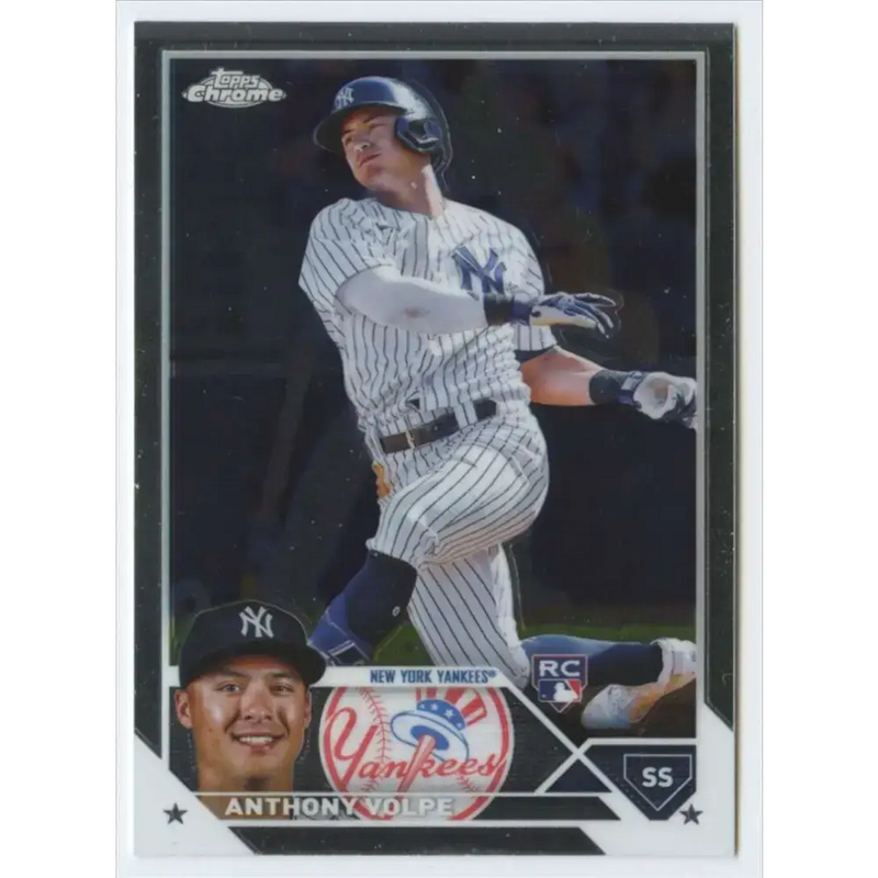 2023 Topps Chrome #4 Anthony Volpe NM-MT RC Rookie New York Yankees Baseball Card - Baseball Card Single