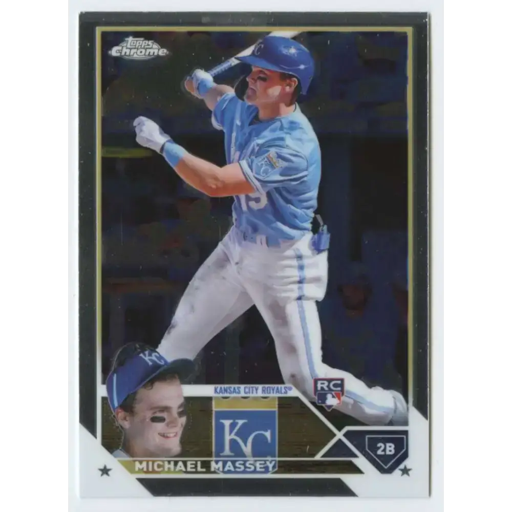 2023 Topps Chrome #42 Michael Massey NM-MT RC Rookie Kansas City Royals Baseball Card - Baseball Card Single