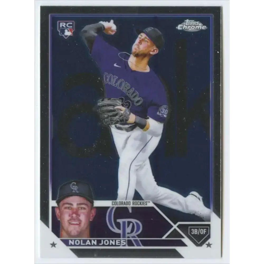 2023 Topps Chrome #43 Nolan Jones NM-MT RC Rookie Colorado Rockies Baseball Card - Baseball Card Single