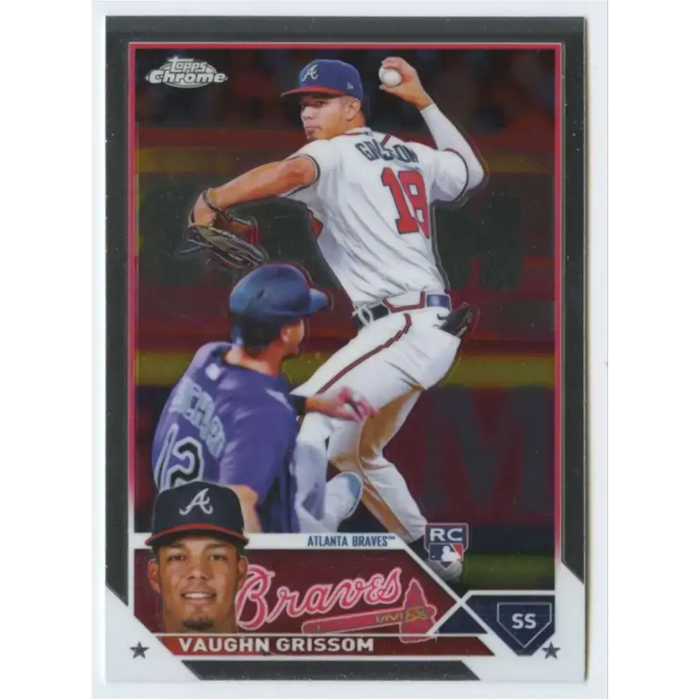 2023 Topps Chrome #48 Vaughn Grissom NM-MT RC Rookie Atlanta Braves Baseball Card - Baseball Card Single