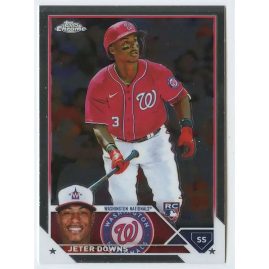 2023 Topps Chrome #56 Jeter Downs NM-MT RC Rookie Washington Nationals Baseball Card - Baseball Card Single
