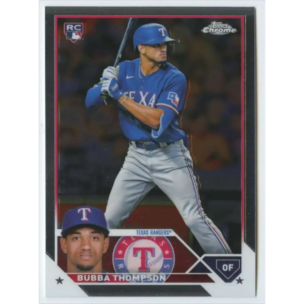 2023 Topps Chrome #58 Bubba Thompson NM-MT RC Rookie Texas Rangers Baseball Card - Baseball Card Single