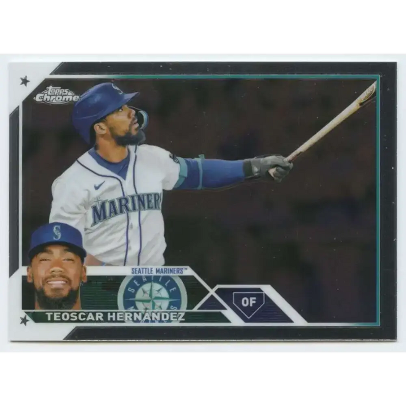 2023 Topps Chrome #63 Teoscar Hernandez NM-MT Seattle Mariners Baseball Card - Baseball Card Single