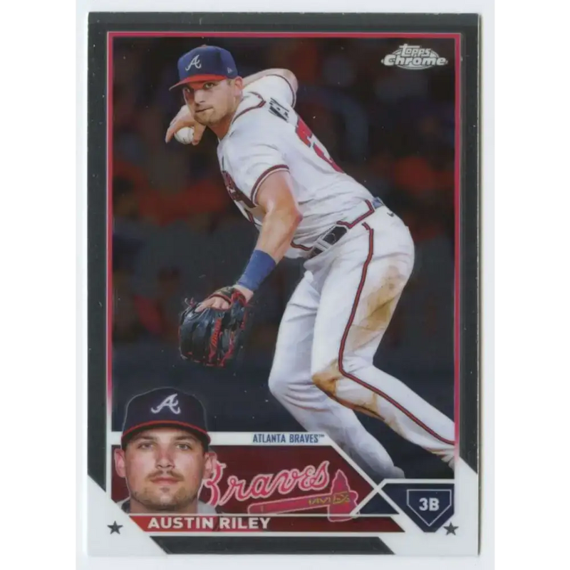 2023 Topps Chrome #66 Austin Riley NM-MT Atlanta Braves Baseball Card - Baseball Card Single