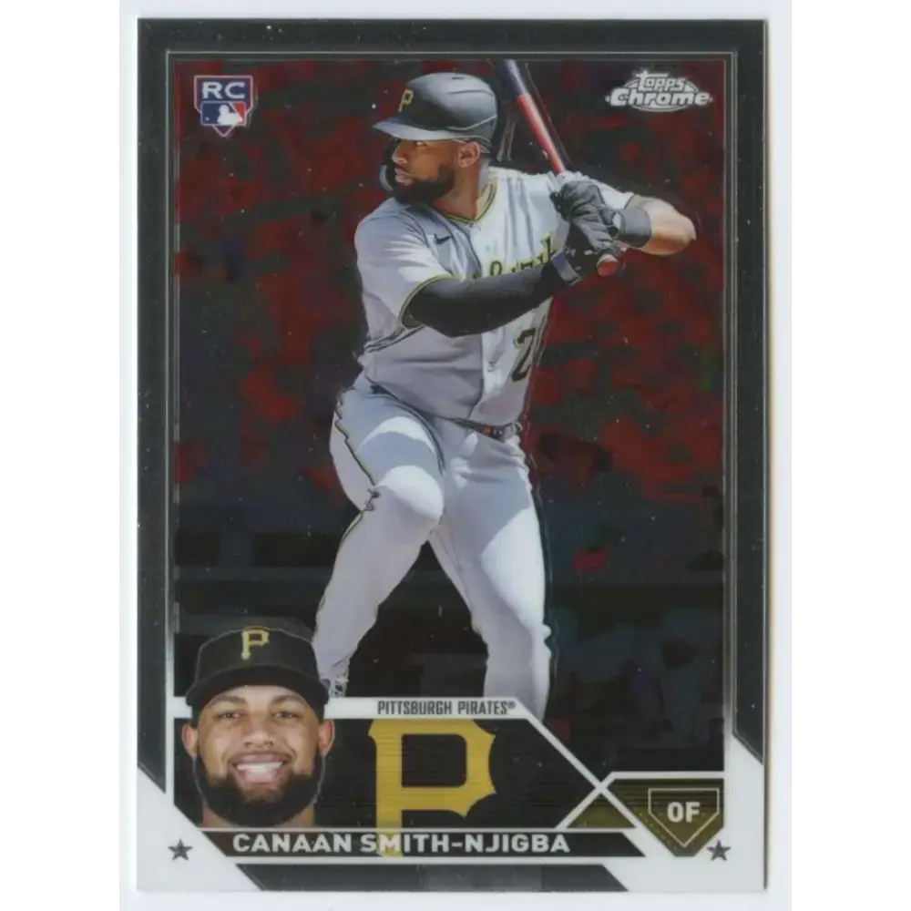 2023 Topps Chrome #67 Canaan Smith-Njigba NM-MT RC Rookie Pittsburgh Pirates Baseball Card - Baseball Card Single